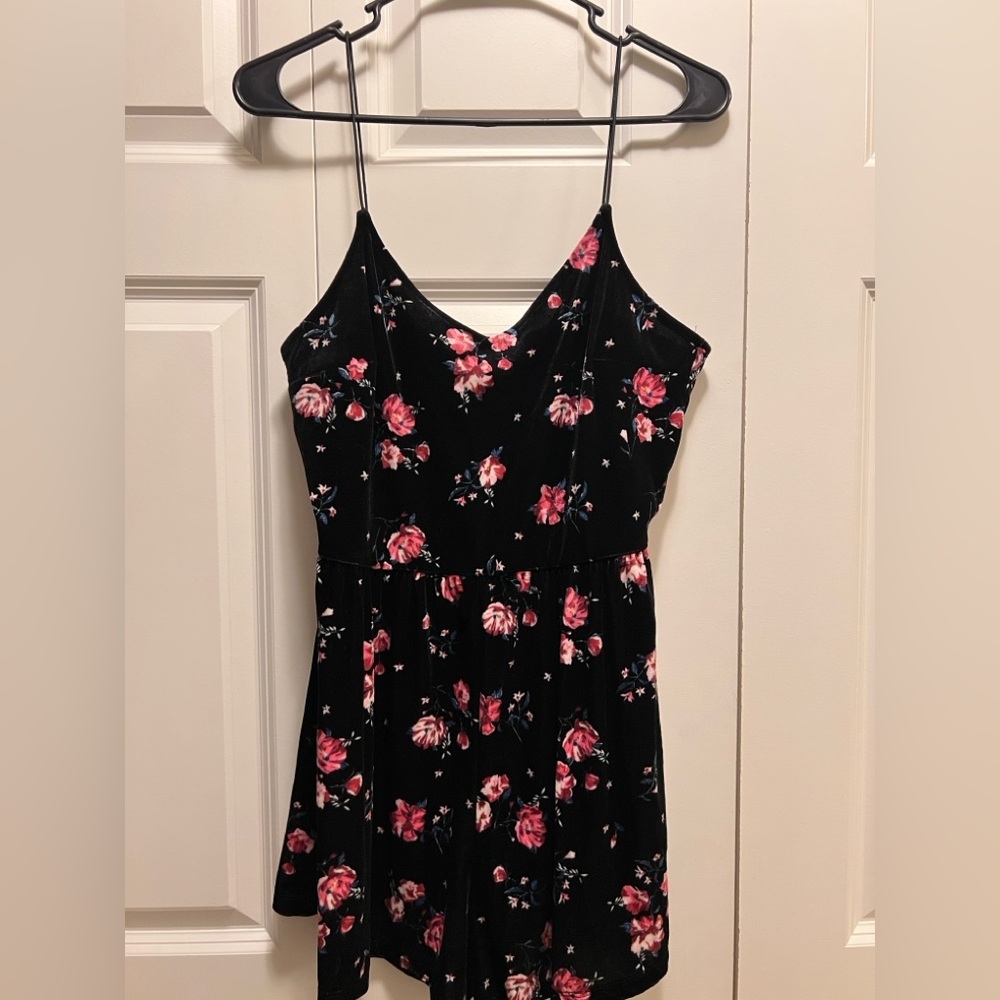 Flower Suede Romper